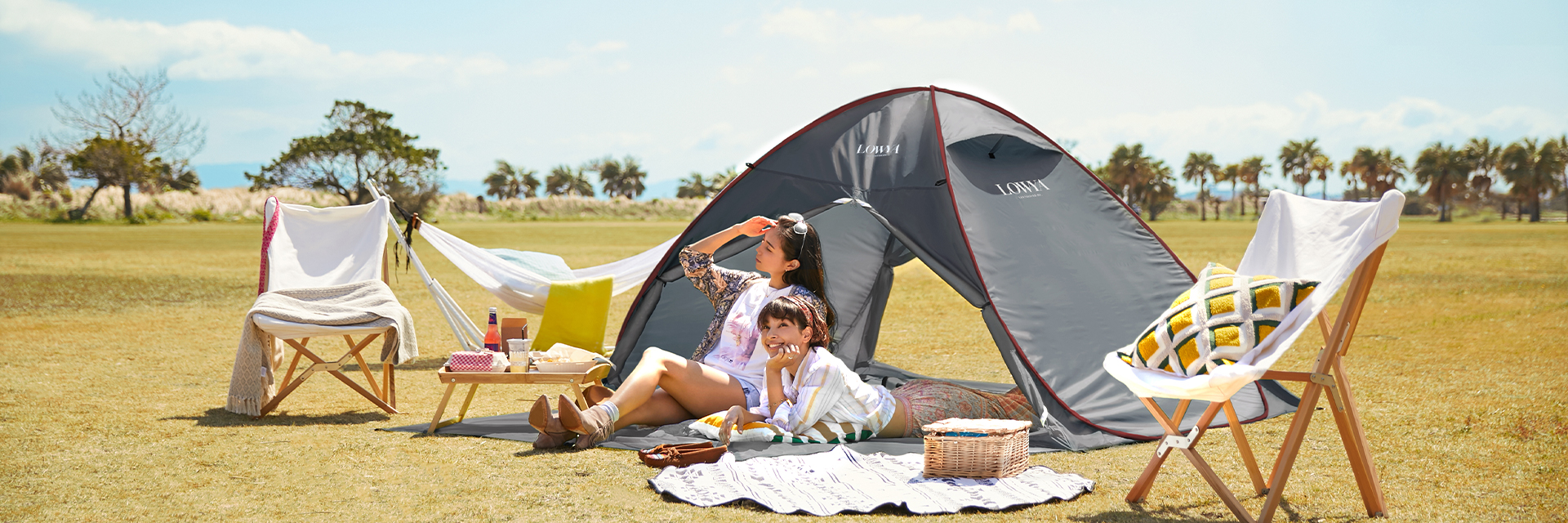 春のアウトドアにおすすめ！ポップアップテント(villimetsa）