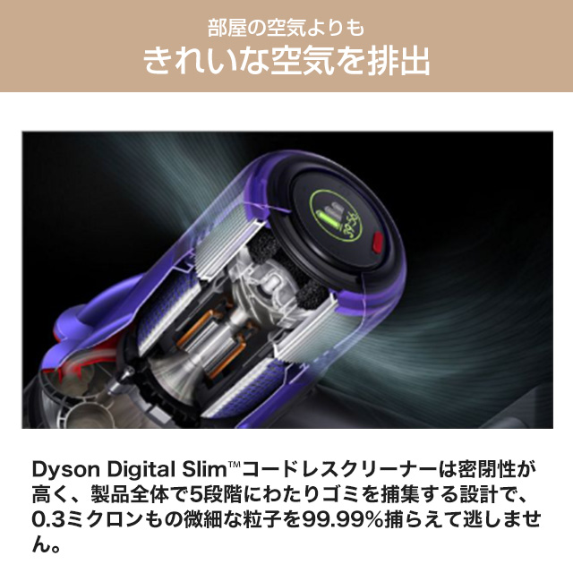 Dyson（ダイソン） Dyson Digital Slim 掃除機 0.3L SV18FFOR2