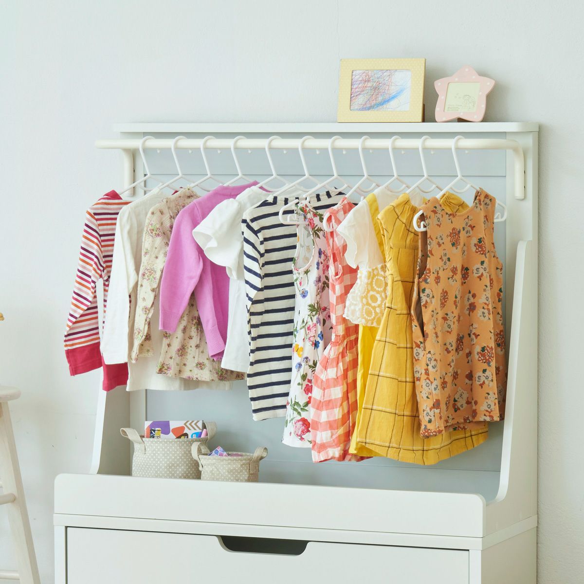 チェスト タンス キッズ 幅57cm 高さ75cm ナチュラルブラウン ホワイト