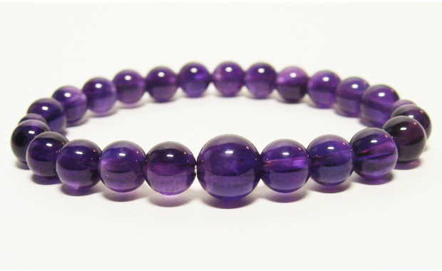 愛の守護石・真実の愛を守る石・アメジストパワーストーンブレスレット