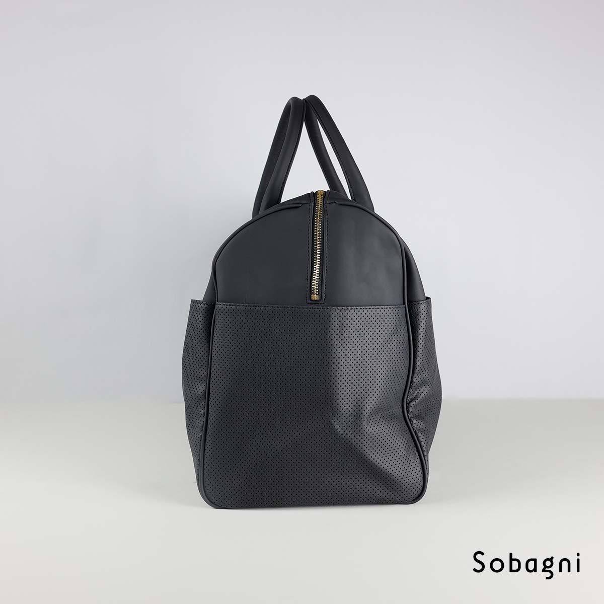 muta marine ムータ パンチングエシカル合皮ボストンバッグ