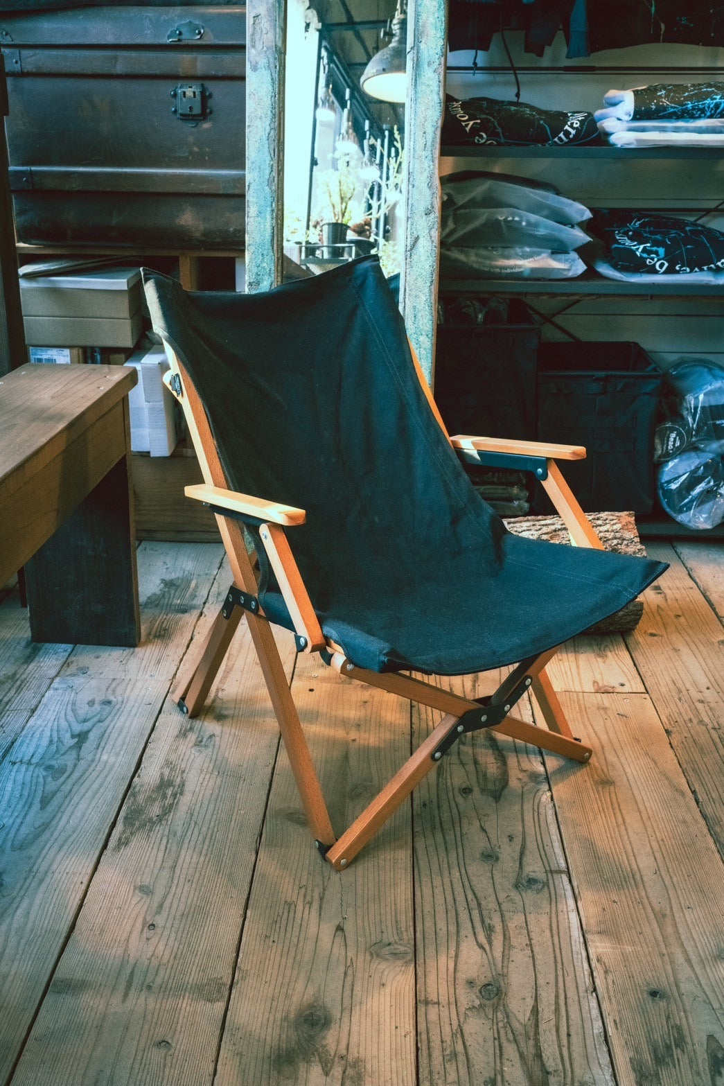 ANOBA ウッドハイバックチェアロータイプ BLACK - SOIL HACK SOCIETY