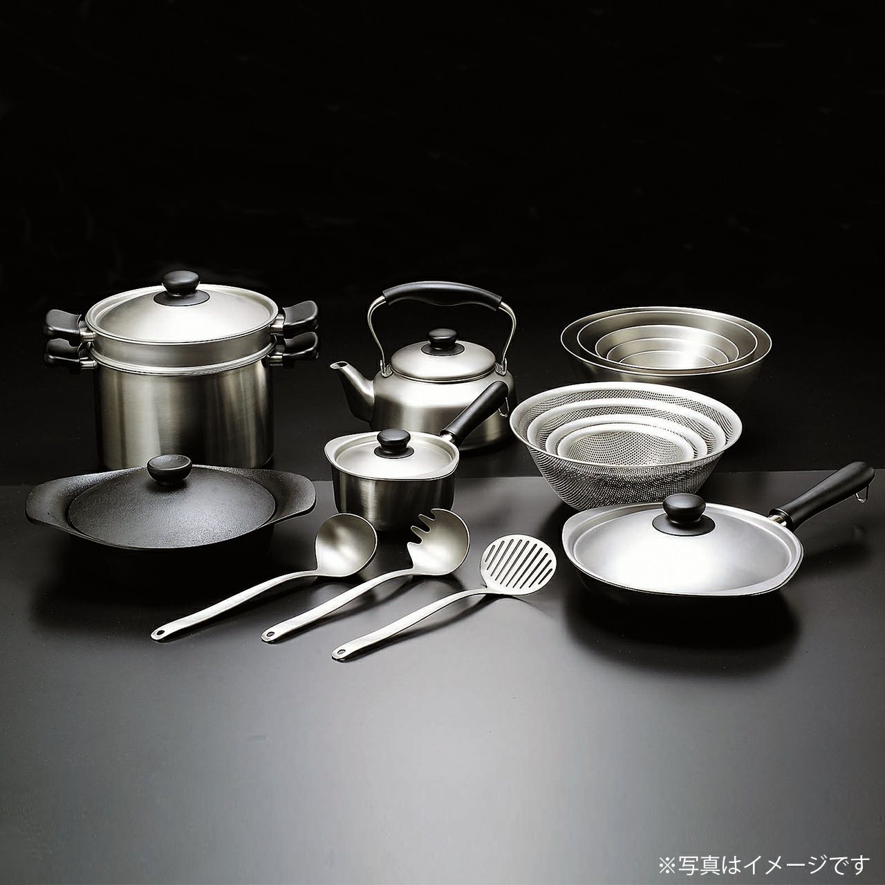 柳宗理ステンレスアルミ三層鋼片手鍋18㎝|《公式》ソルヴィータ(Solvita)