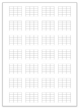 無料]白紙のダイヤグラム TAB コード譜メモ 3フレット版 | SLOW.