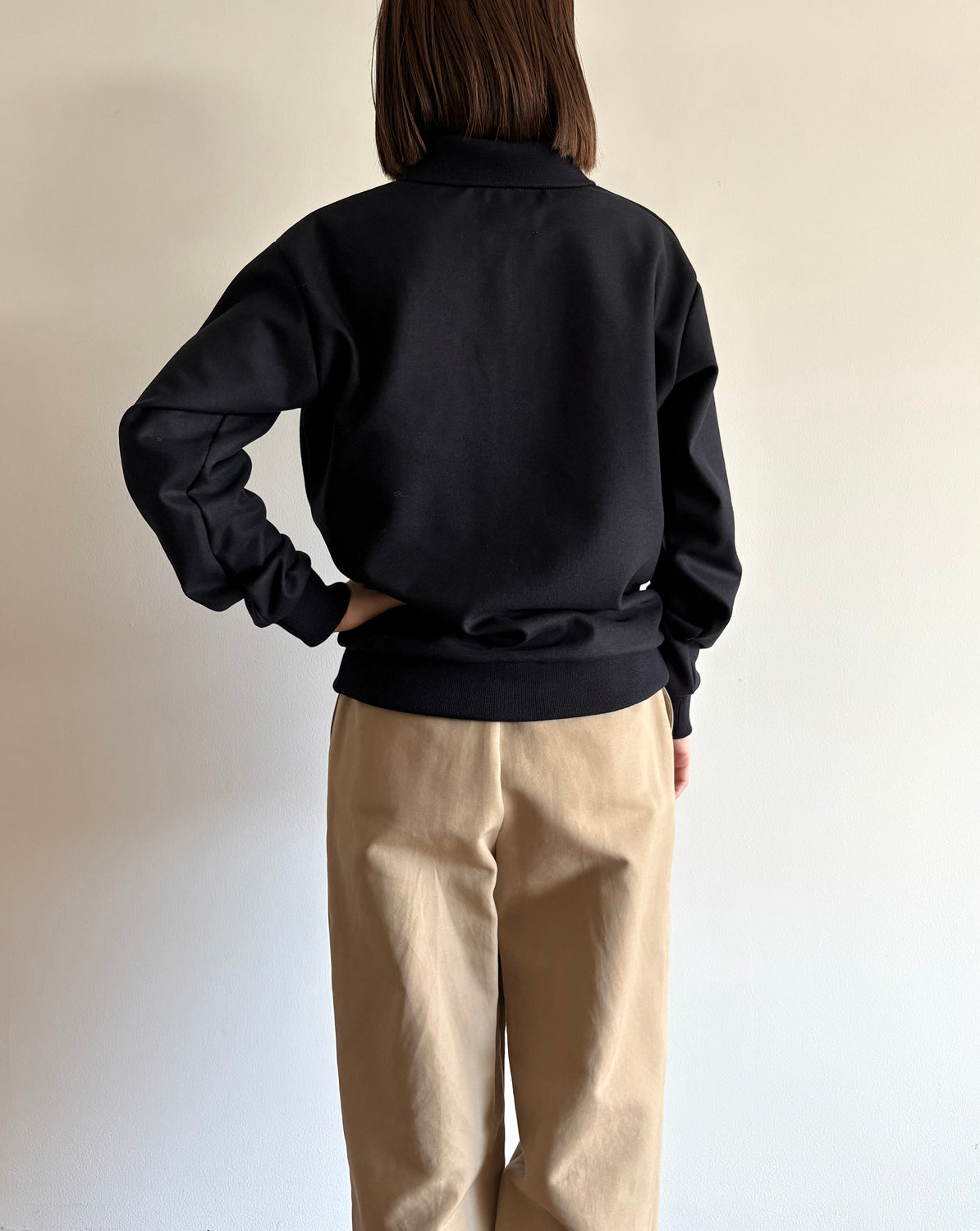 UNISEX】ウール混ジャージー 襟付きZIPブルゾン SL9W-T754