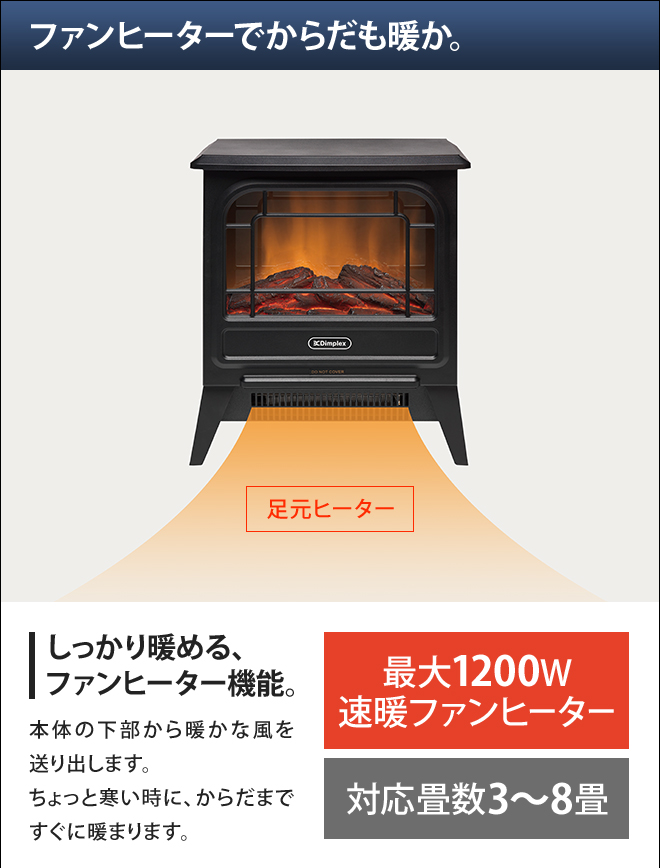 Dimplex 電気暖炉 Opti-Flame Micro Stove | セレクトショップ・AQUA