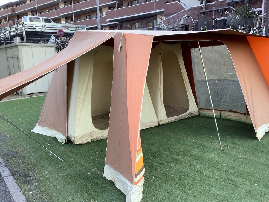 ヴィンテージテントの王様、マルシャルより可愛い茶色ストライプ