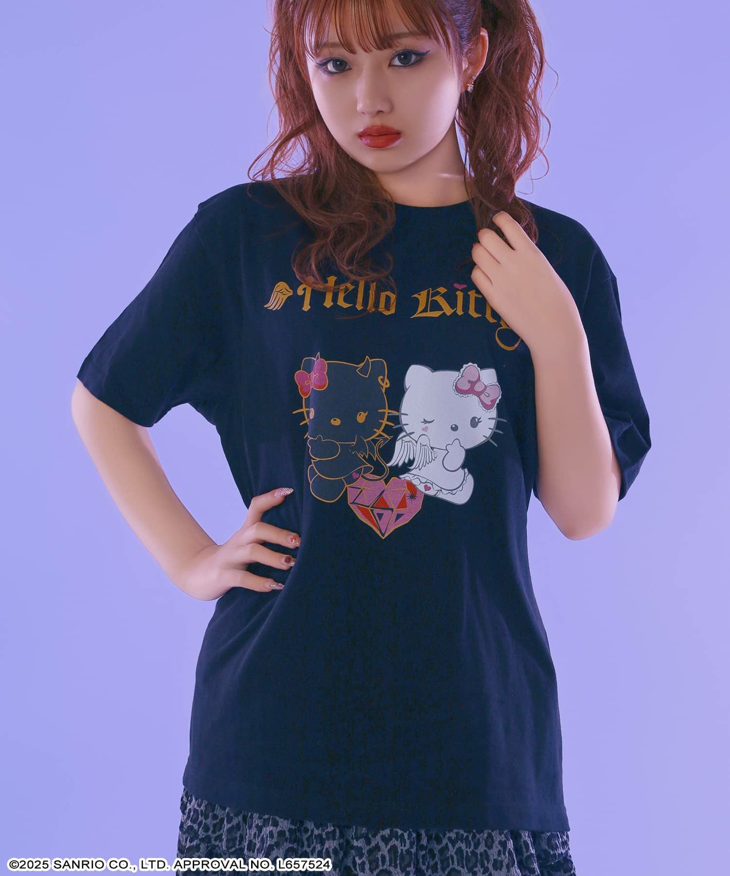 88%OFF】『ハローキティ×SPINNS 天使小悪魔シリーズ』 ビッグTシャツ