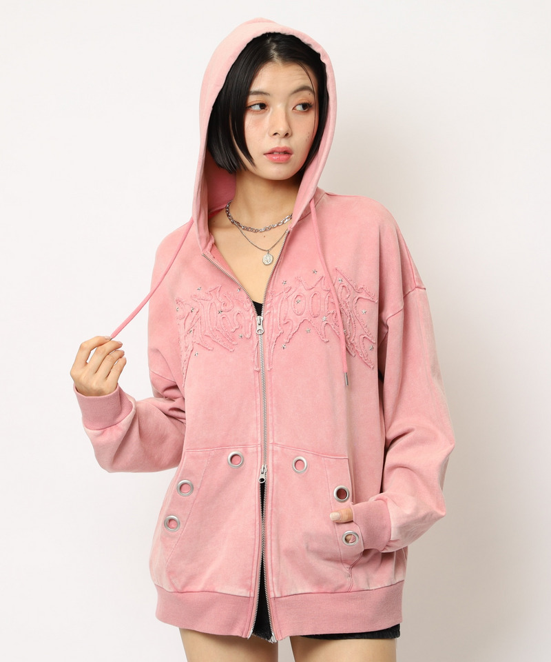 アイレットクラッシュロゴオーバーパーカー｜SPIRALGIRL スパイラル