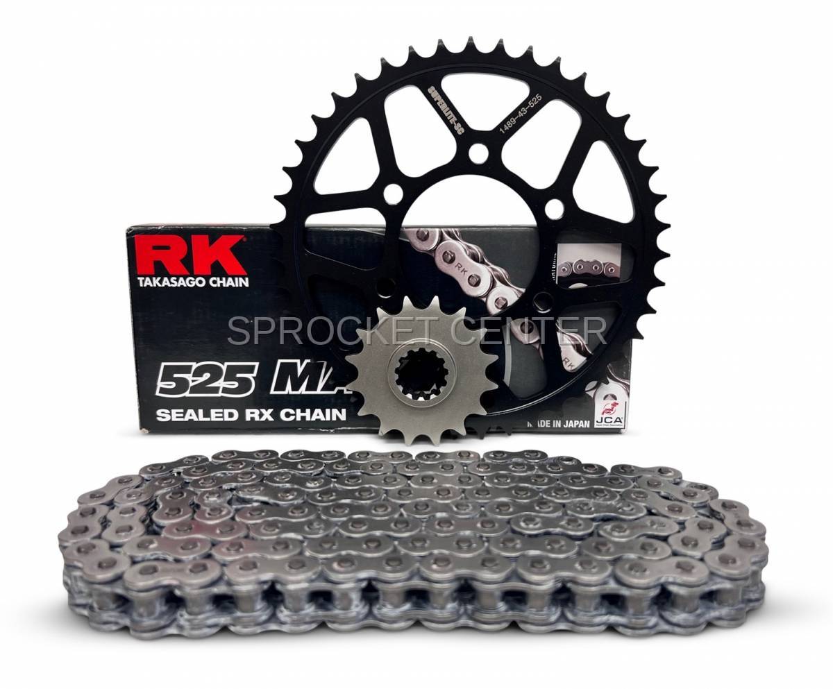 KAWASAKI EX 300 Ninja ('13-17) TEK5 Steel Sprockets & 520 Chain Kit