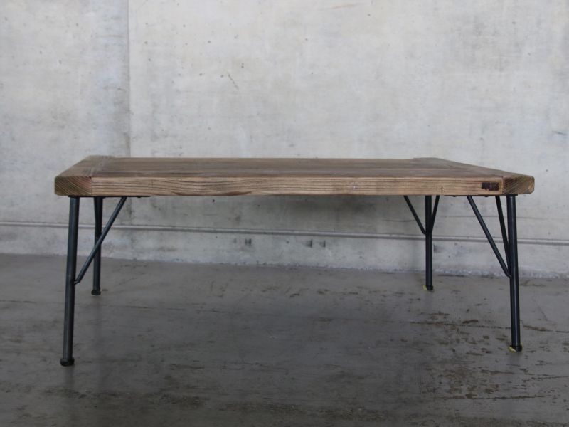 ≪ローテーブル≫【USED足場板×鉄脚 アイアン家具】 ASHI-03 | SQUARE