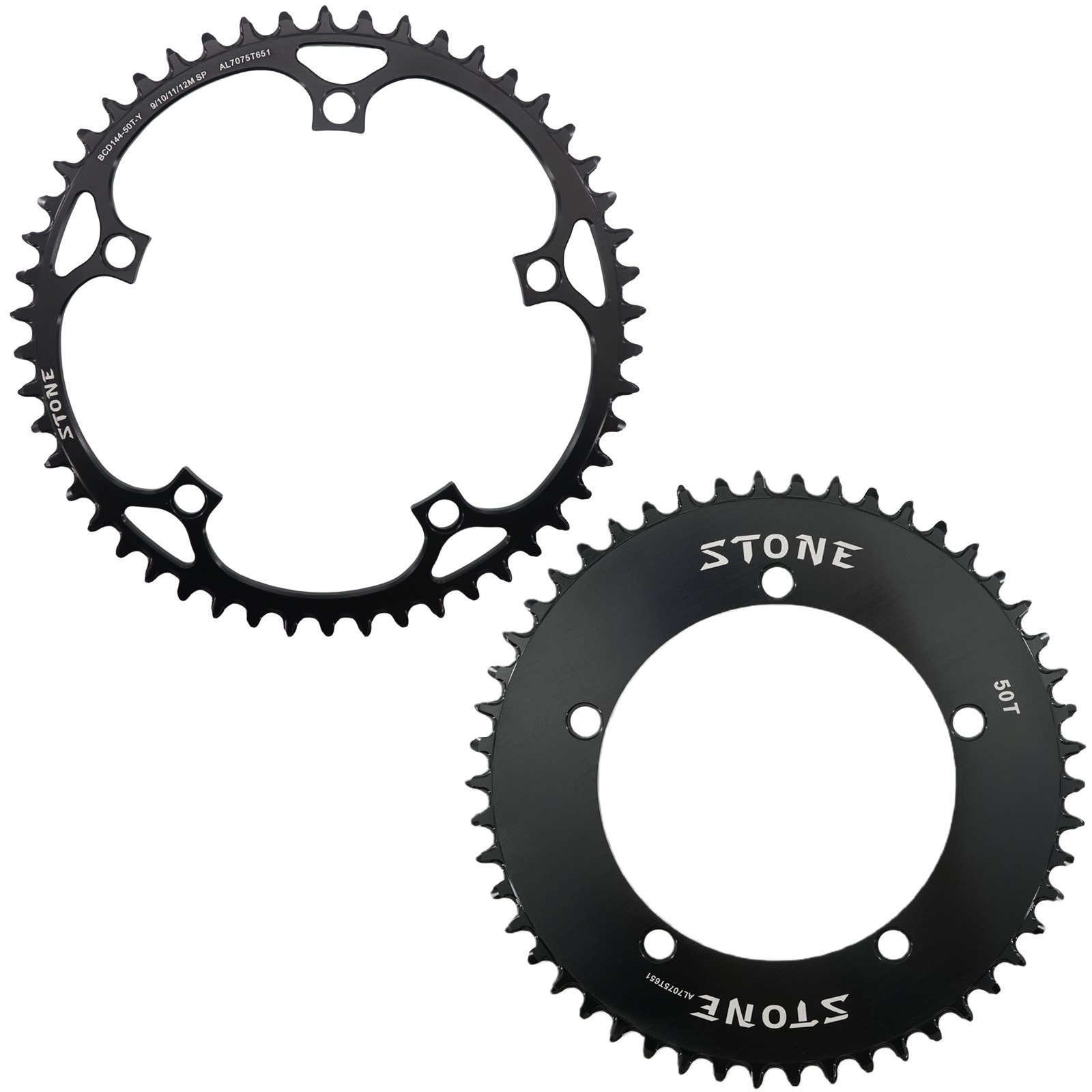 Stone 144BCD フィクシーバイク用ラウンドチェーンリング ナローワイド