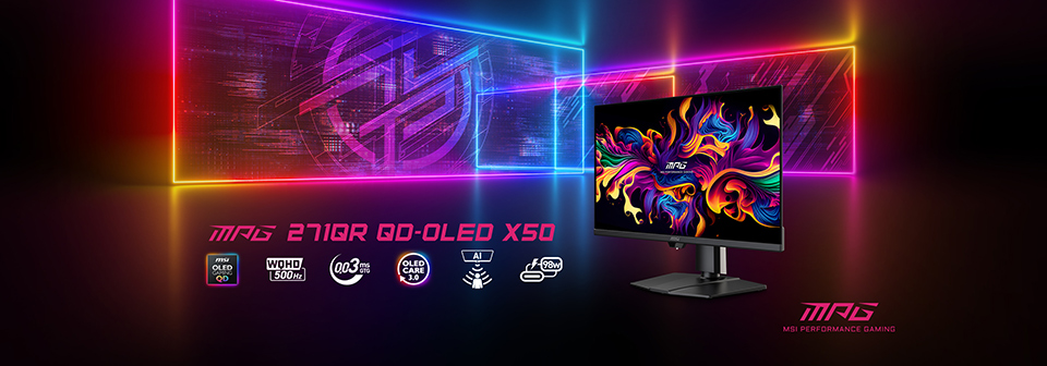 MSI Unveils MPG 271QR QD-OLED X50 –TRUE AI QD-OLED Gaming Monitor