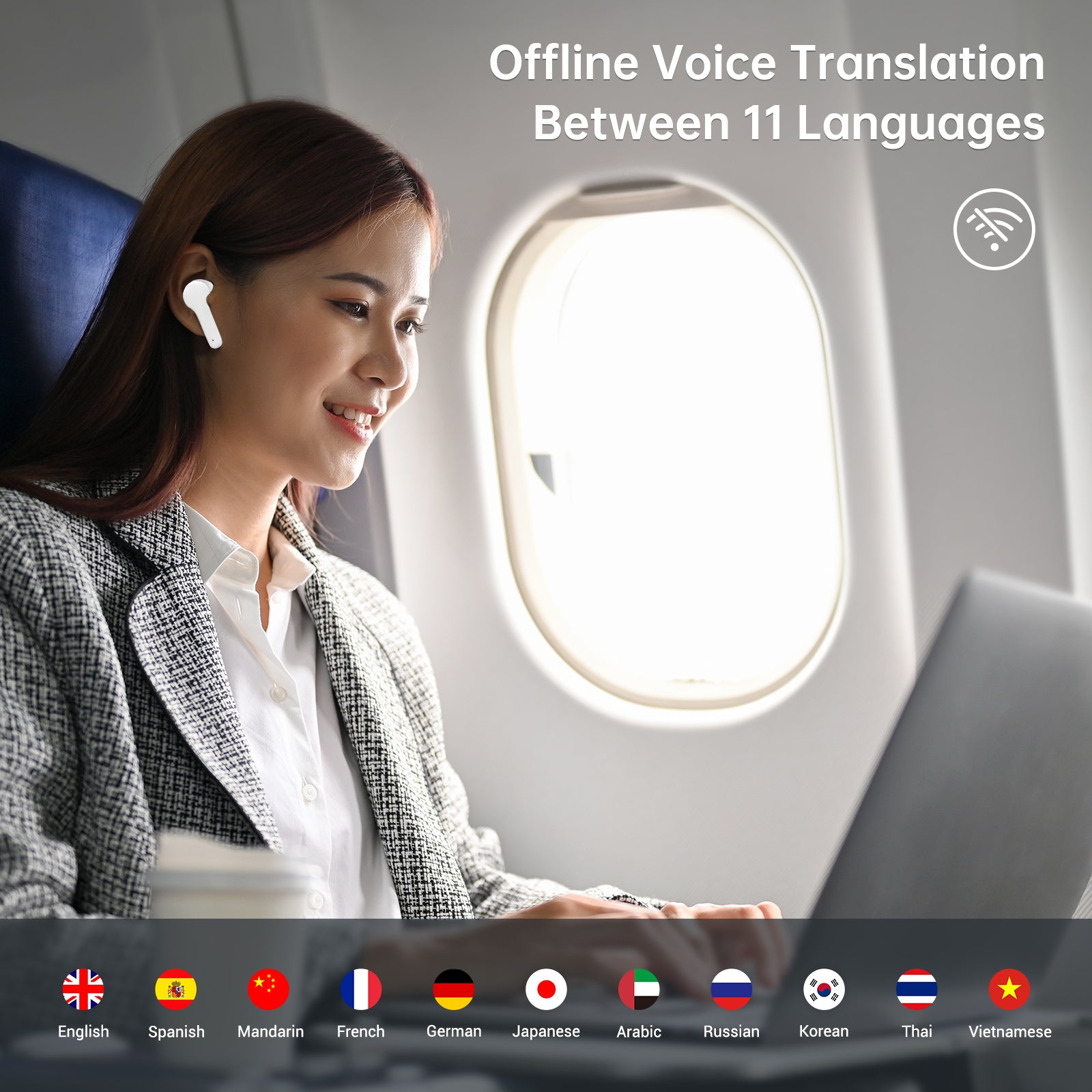 Wooask® M6 AI Off/Online Language Translator Earbuds – WOOASK