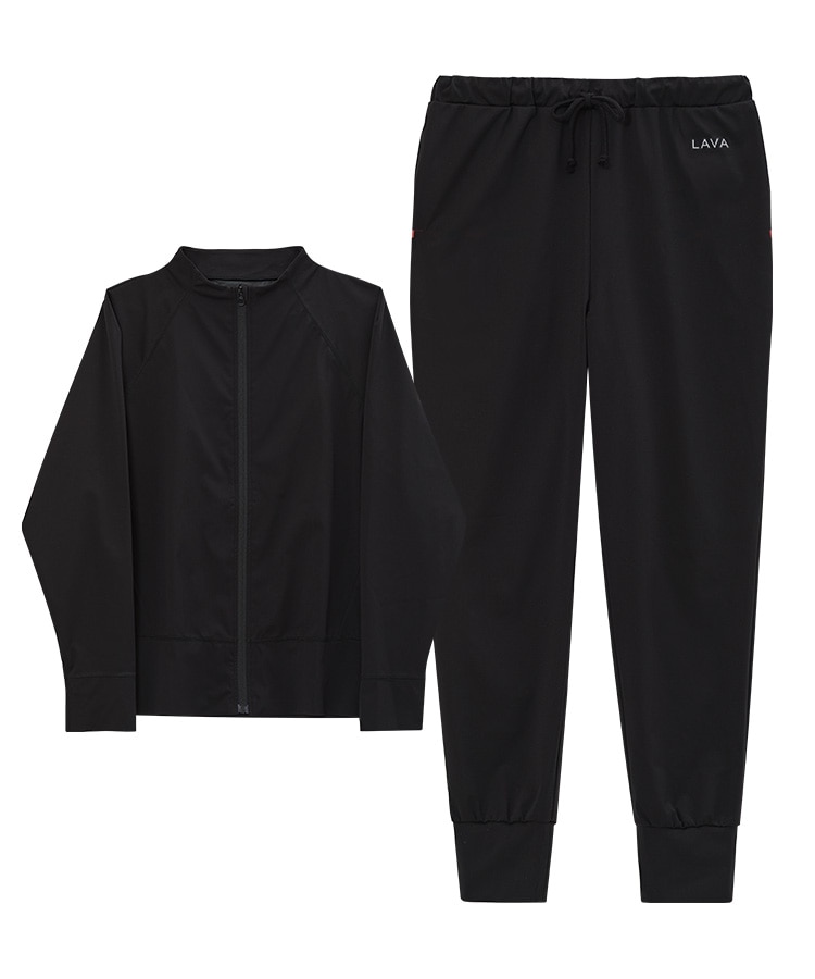 LAVA】おうちdeホットヨガスーツ(レディースMサイズ ブラック