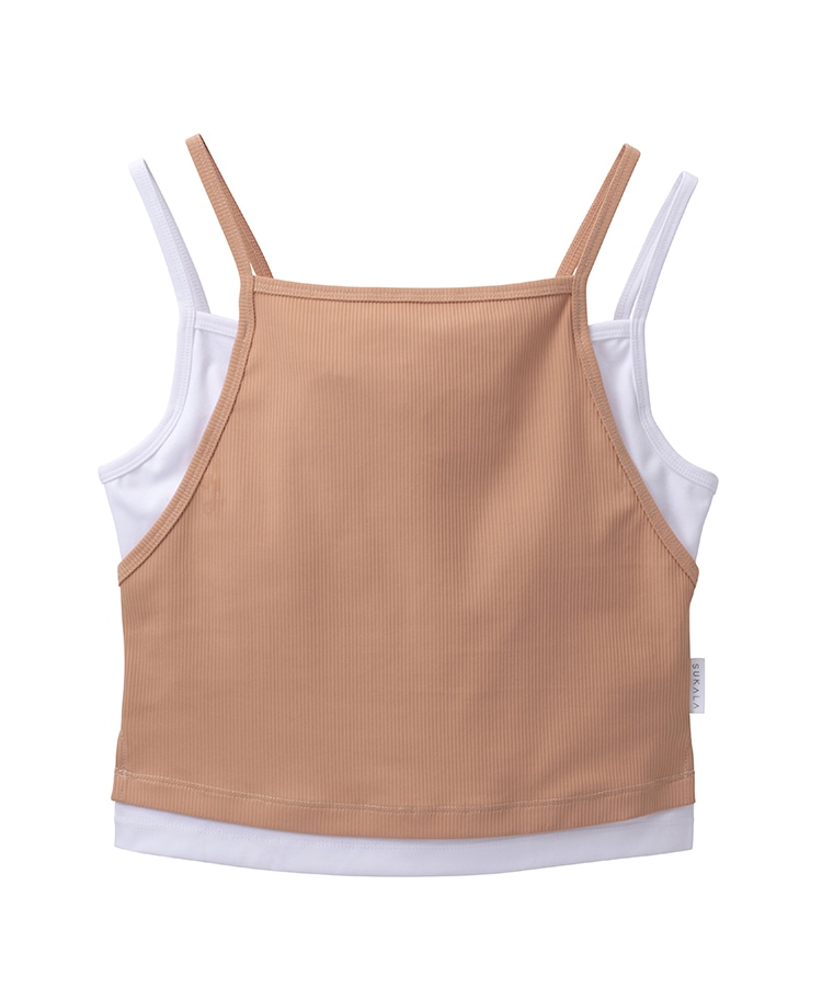 SUKALA】リブコンビショートタンクトップ(S・M・Lサイズ スモーク