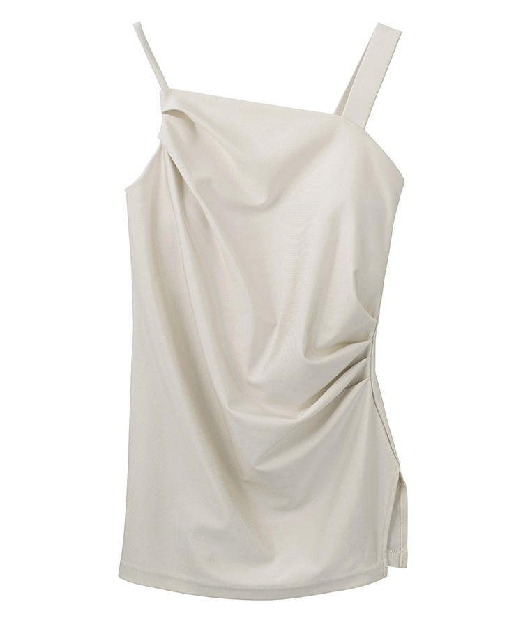 SUKALA】シャインストレッチアシンメトリーチュニック(XS・S・M・L