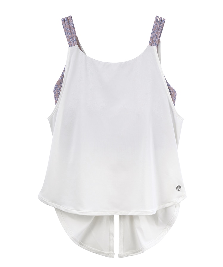 SUKALA】ノスタルジックフラワープリントカバータンクトップ(Sサイズ