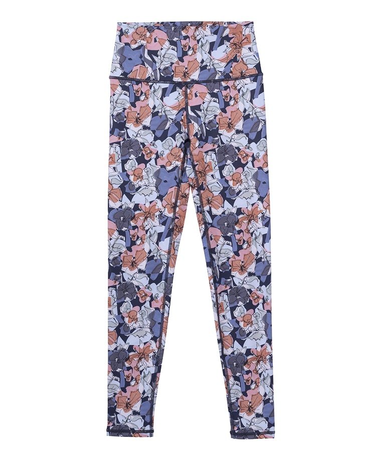 SUKALA】ミックスフラワープリントレギンス(Lサイズ イエローオレンジ