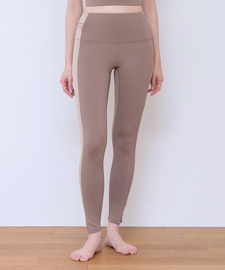 SUKALA】コンビカラーレギンス(XS・S・M・Lサイズ ライトブラウン