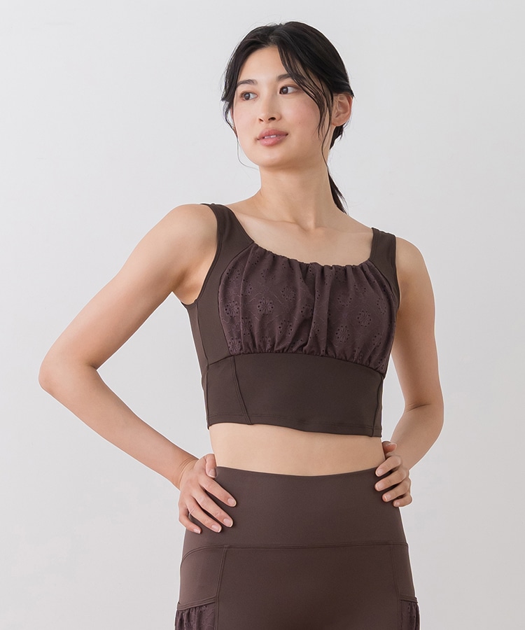SUKALA】フラワーレースブラトップ(XS・Sサイズ ブラック・ブラウン