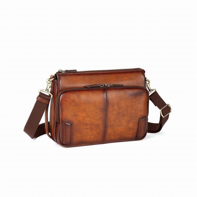 LO HOMME PRESSE／ロ・オム・プレッセ アルカイック 本革 ショルダー