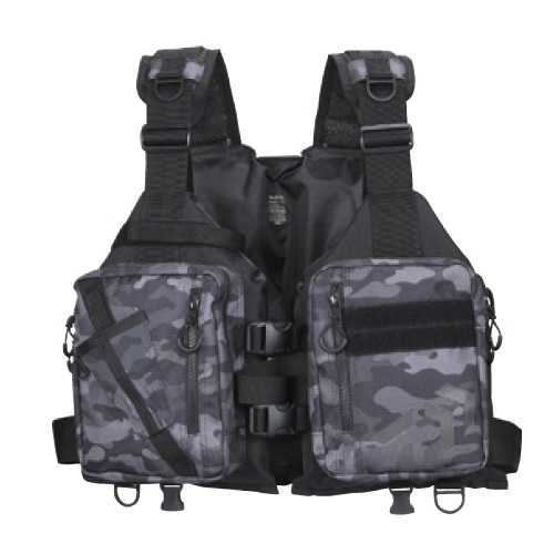 ダイワ DF-6421 ライトフロートゲームベスト(フリー ブラックカモ