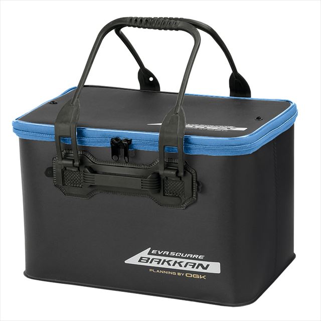 OGK EVA角バッカン（フタ把手付） 40cm ブラック: バケツ