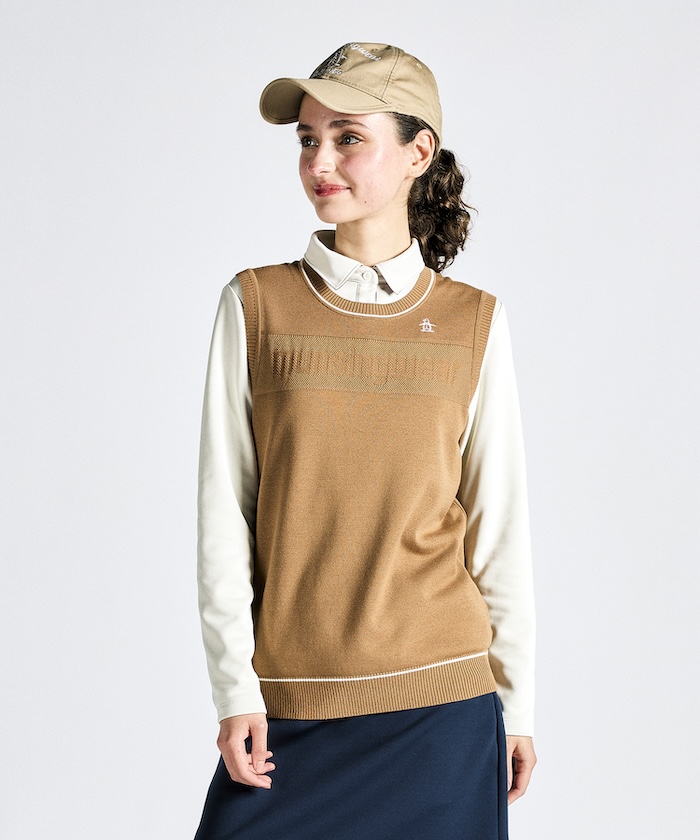 MUNSINGWEAR ロゴジャカードニットベスト -デサントストア-DESCENTE STORE-