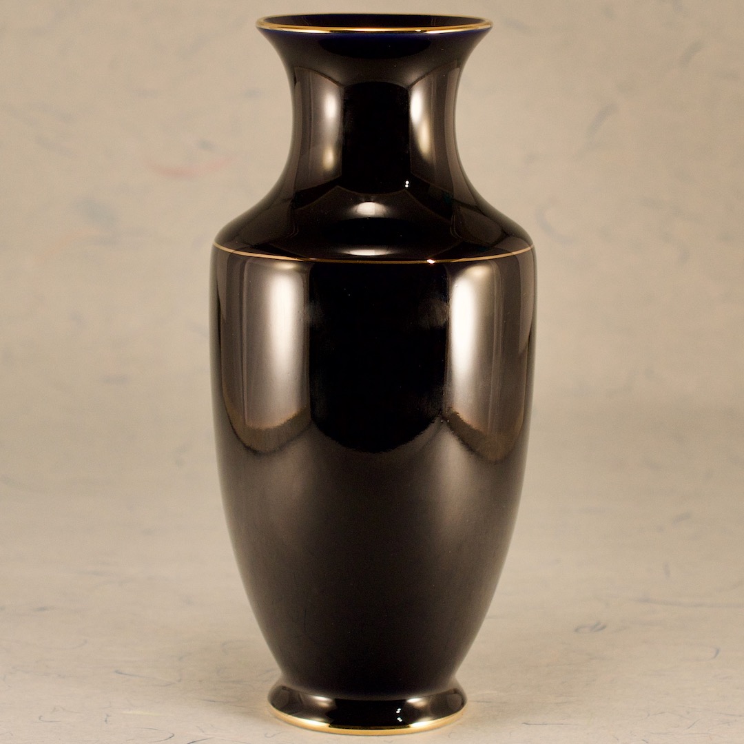 陶磁器 フランス リモージュ（Limoges） CASTEL 花瓶 22K（箱なし