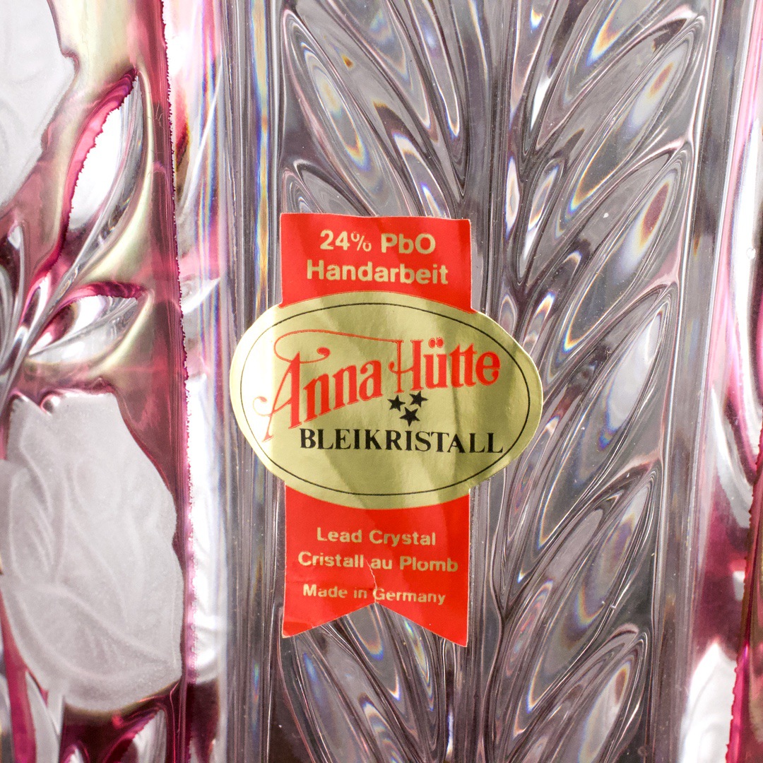 ドイツ アンナヒュッテ（annahutte crysta）花瓶 クリスタル ガラス 24
