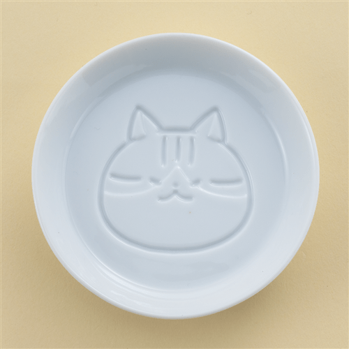 ねことじいちゃん 絵が浮き出る醤油皿 タマ 特典ステッカー2枚付き