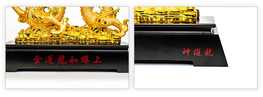 ラグジュアリー｜SHINGO｜SHINGO 龍置物「金運龍如爆上」銅杯付き