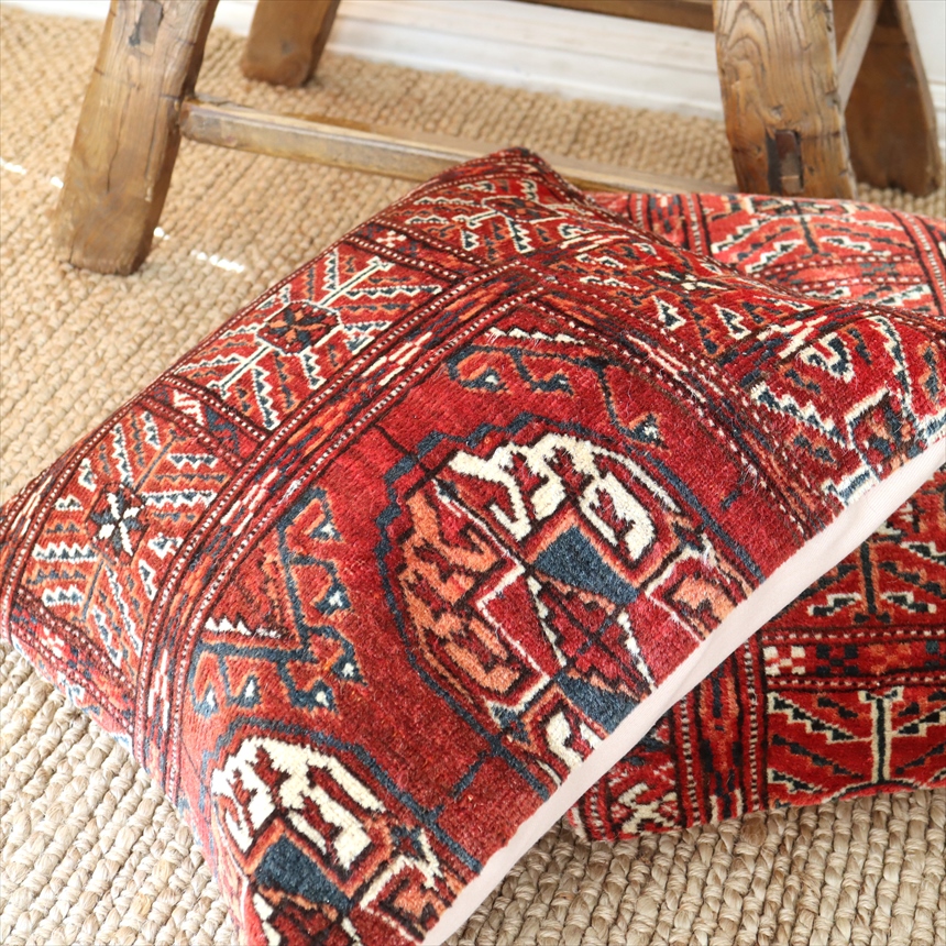 キリムスタイル / クッションカバー ヴィンテージ パイル織り 絨毯