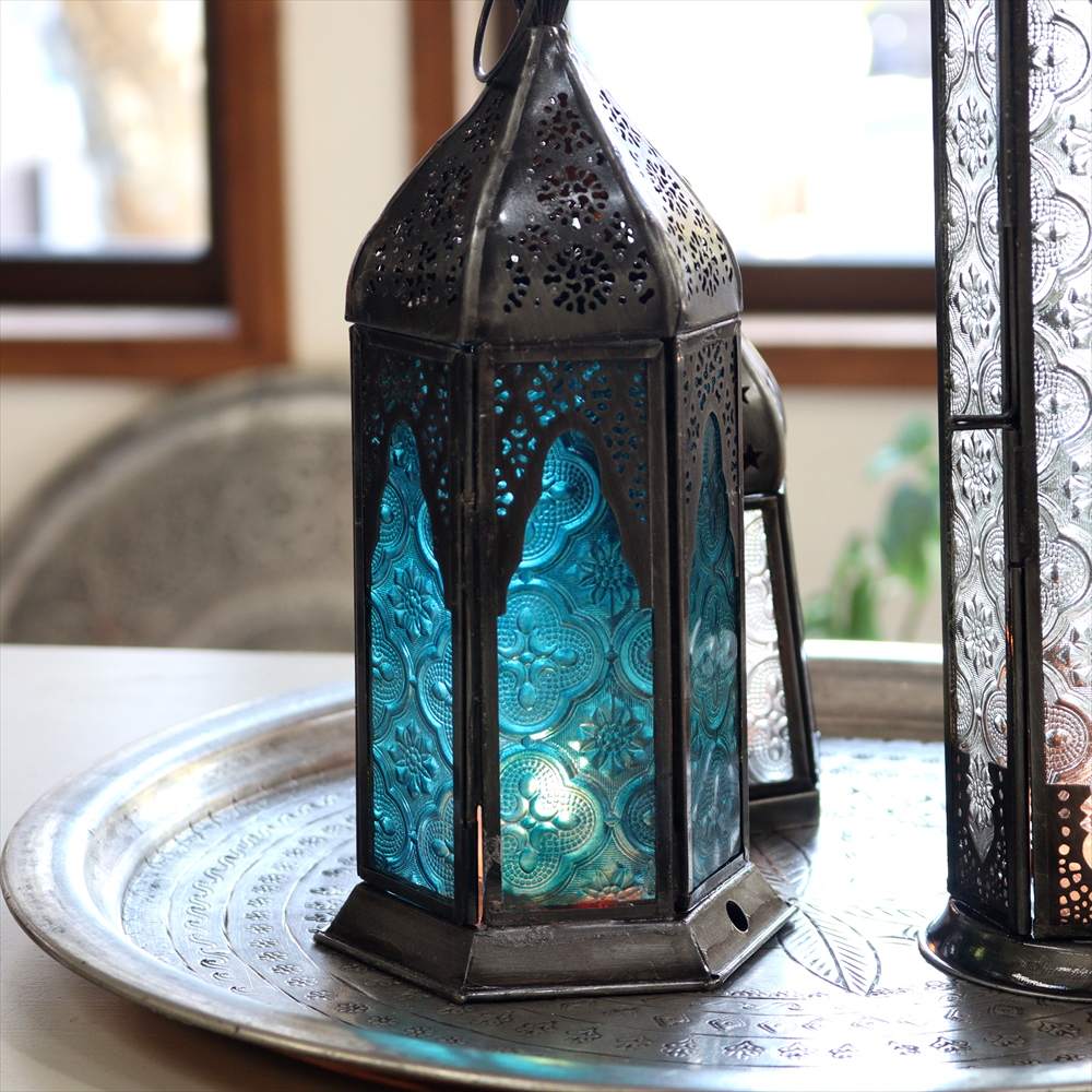 キリムスタイル / モロッコランタン・キャンドルホルダー 高さ24cm