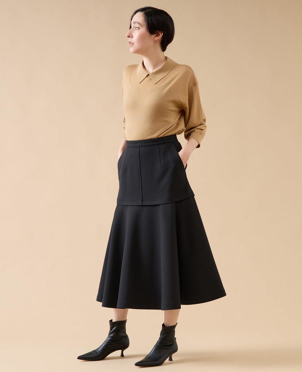 フォルムフレアスカート（セットアップ可）｜martinique