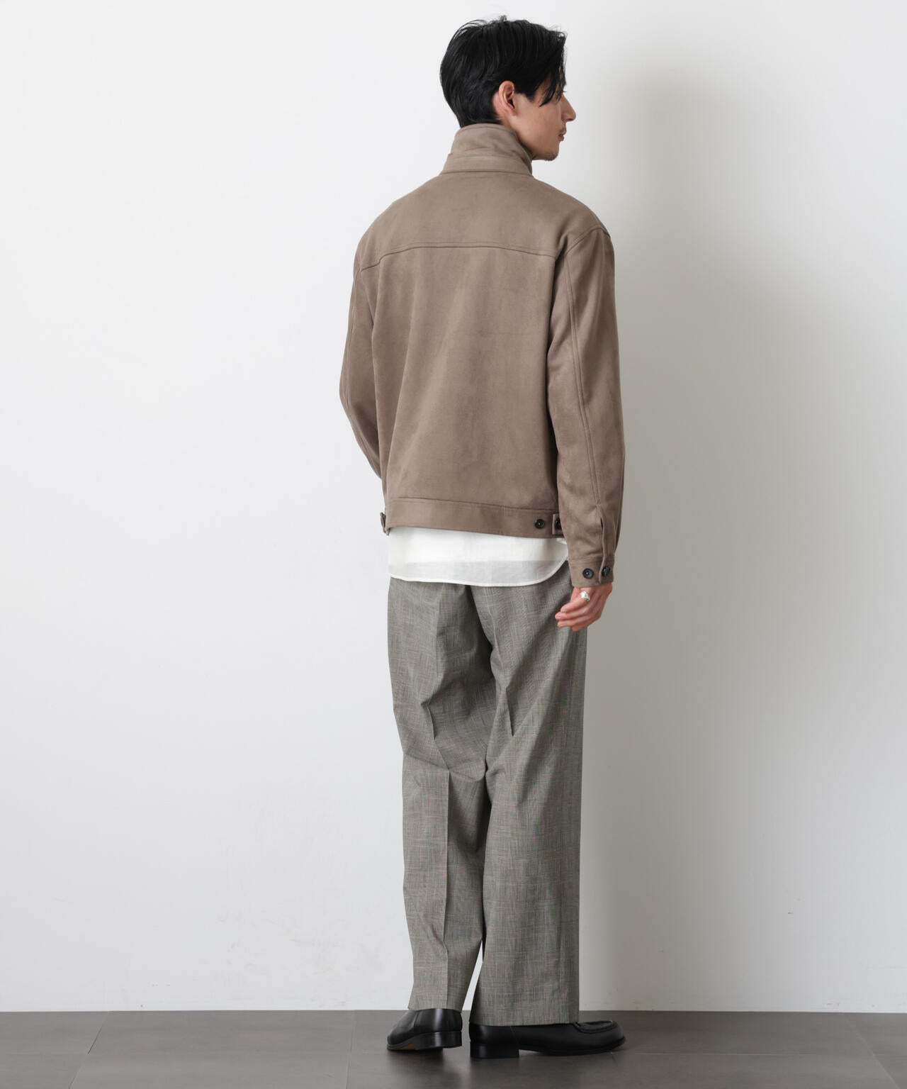 グレンチェックストレートパンツ（セットアップ可）