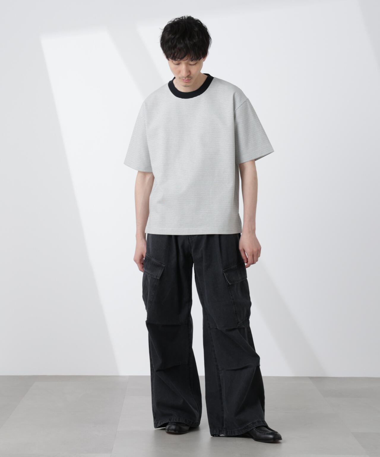 ビッグポケット デニムワイド カーゴパンツ