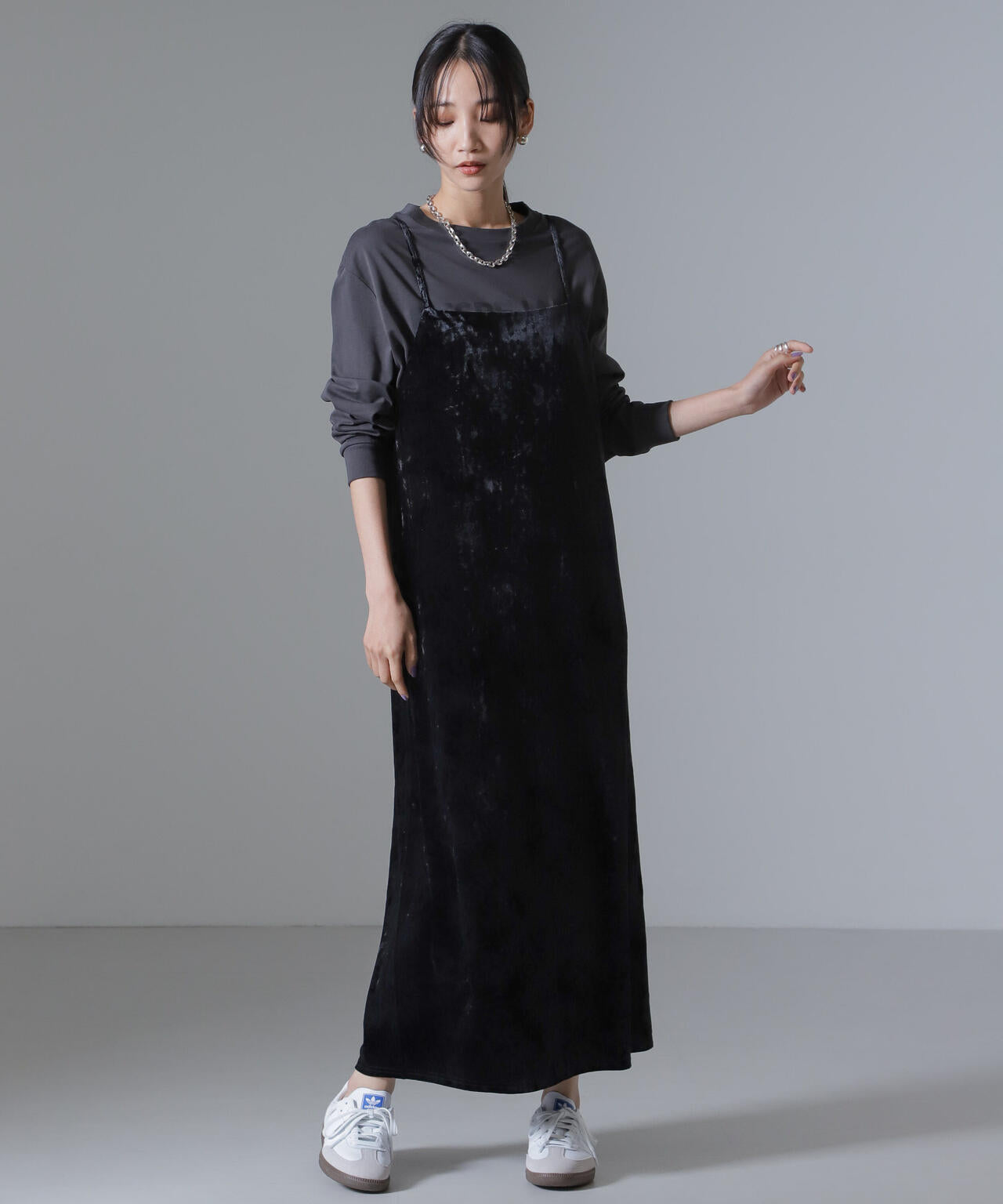 ベロア キャミソール ワンピース（セットアップ可）