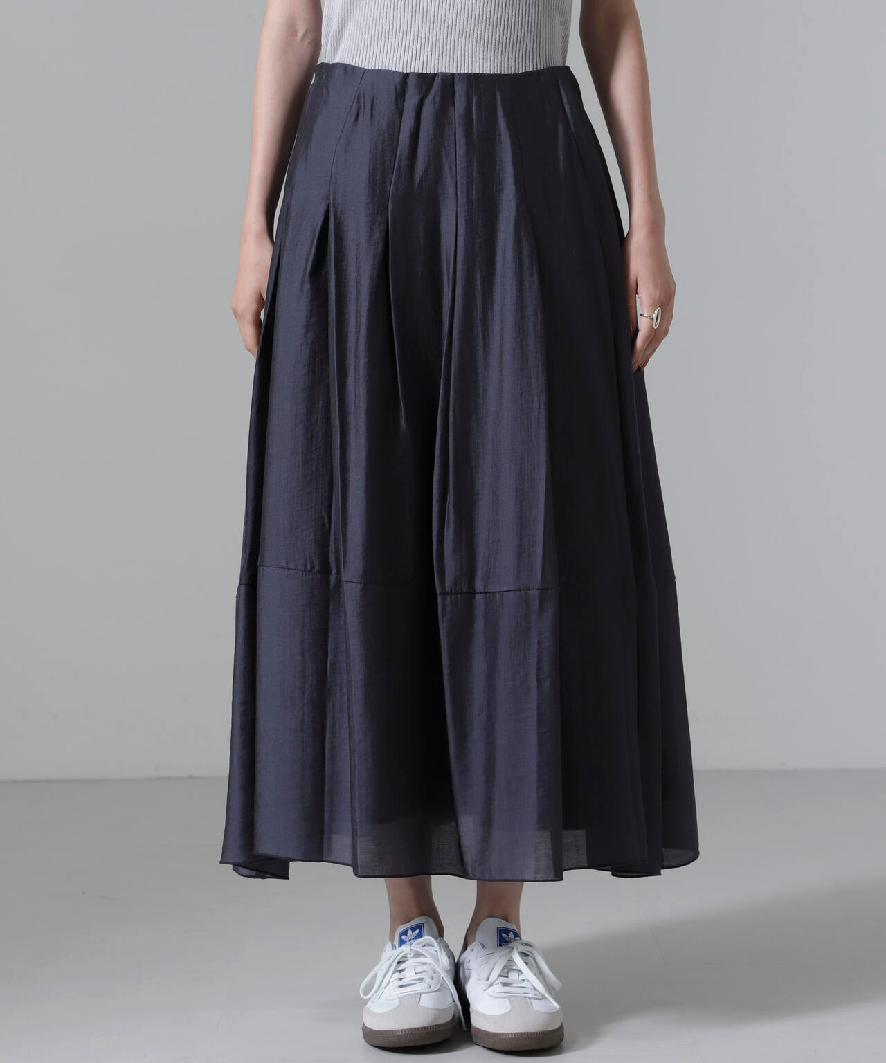 オーガンジー タック スカート ( セットアップ 可)