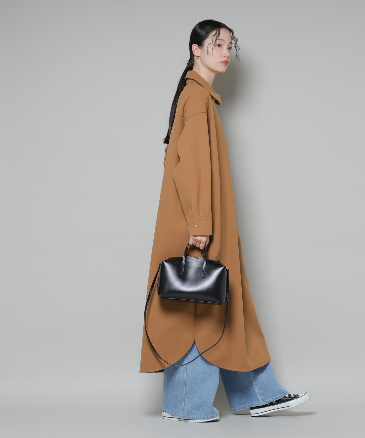 ソフトメルトン ジャージー ハーフジップ ワンピース