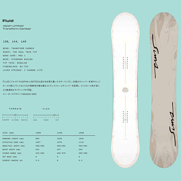 SIMS Fluid japan Limited Transform Camber 2023-2024 – PASTiME