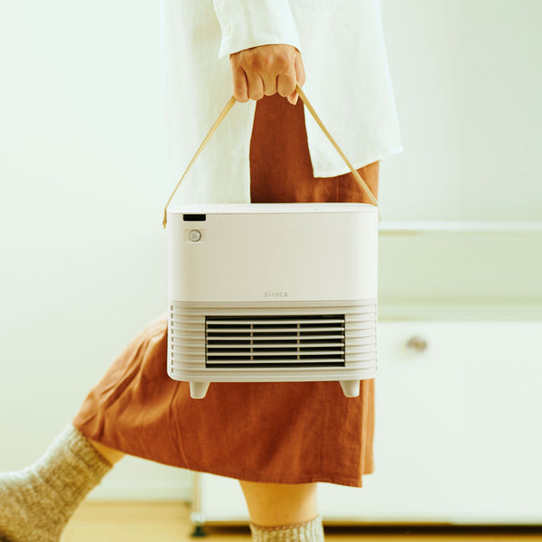 人感センサー付き セラミックファンヒーター ポカCUBE SH-CF131 | シロ