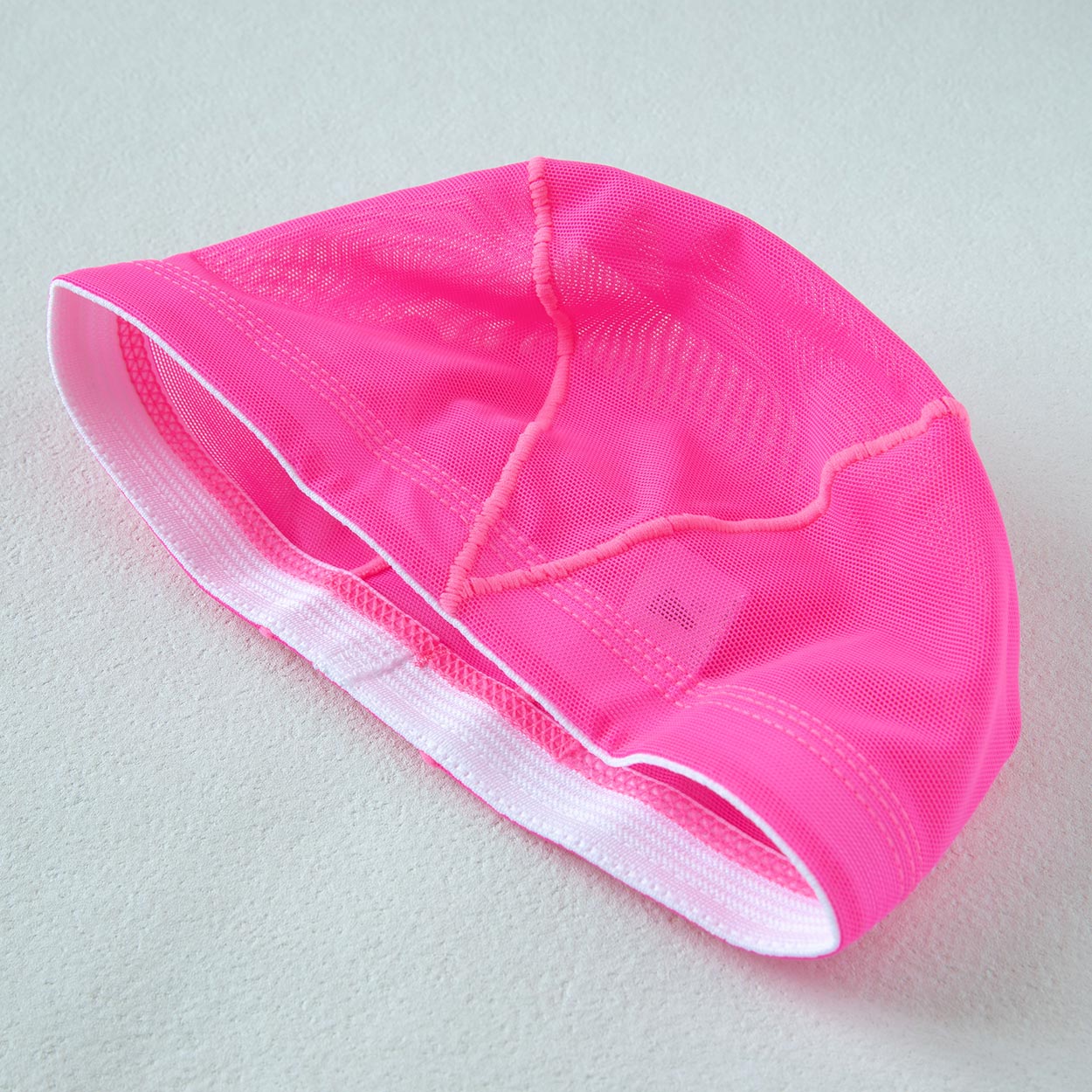 水泳帽子 メッシュ生地 蛍光カラー 目立つ色 スイミングキャップ