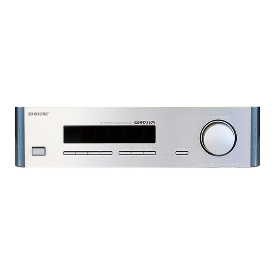 SONY ST-S1 SERVICE MANUAL Pdf Download | ManualsLib