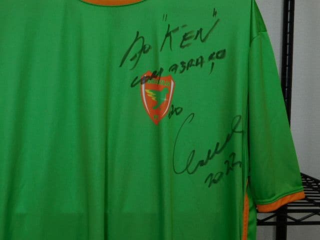 元ブラジル代表 オスカール氏のブラジリスFC(所有クラブ)サイン入