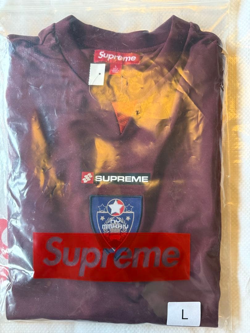 ウェア Supreme Crest Soccer Jersey \"Maroon\" L