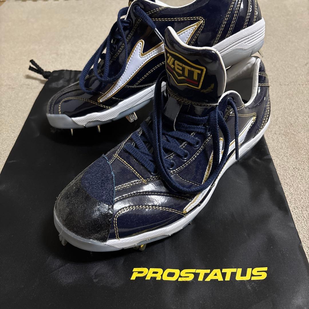 ZETT プロステイタススパイクフルオーダー ネイビー × ホワイト 専用袋付き 楽天市場】【交換往復送料無料】 野球 スパイク 金具 大人 白あり