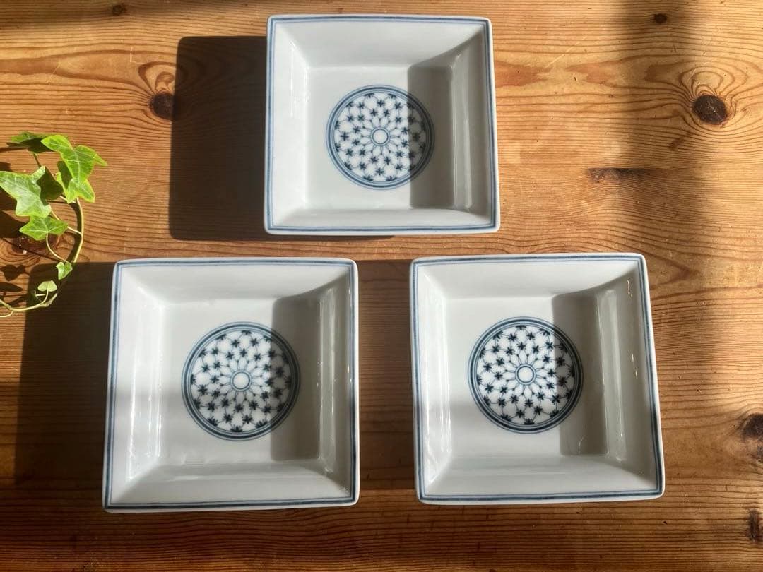 ジノリ　ミュージオホワイト　15スクエアプレート×3 VECCHIO GINORI ジノリ1735／リチャード ジノリ ベッキオホワイト