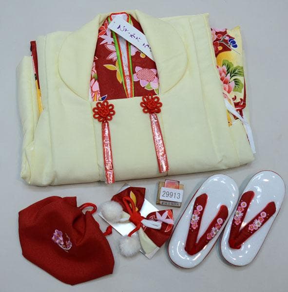 七五三 三歳 女児 被布着物セット 道行コート お仕立て無料 NO29913